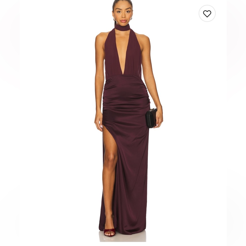 The Roja Gown in Dark Plumb